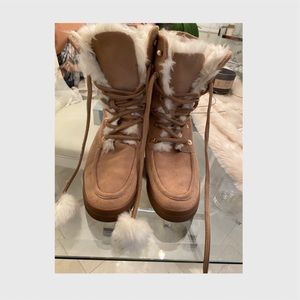 Michael Kors Fur Moc Toe Boots🥾